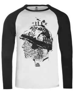 Print Shirt Full Metal Jacket raglan pitkähihainen - Valkoinen/Musta Best