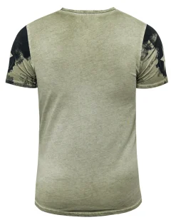 Rusty Neal Godric t-paita- Khaki Vihreä New