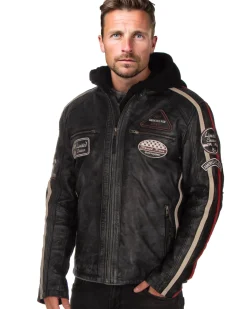 Disturb Clothing Highway nahkatakki - Musta Discount