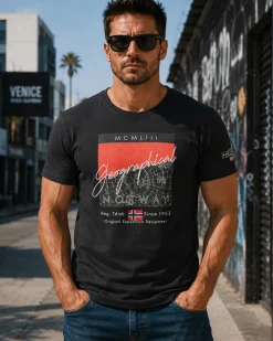 Geographical Norway Jembro T-paita - Musta New