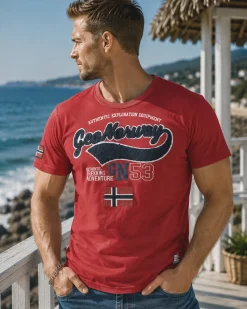 Geographical Norway Jurbank t-paita - Punainen