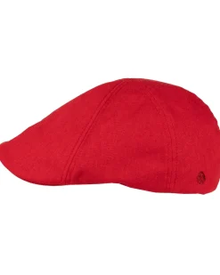 Salon Macon 56 gen linen flat cap - Punainen Hot