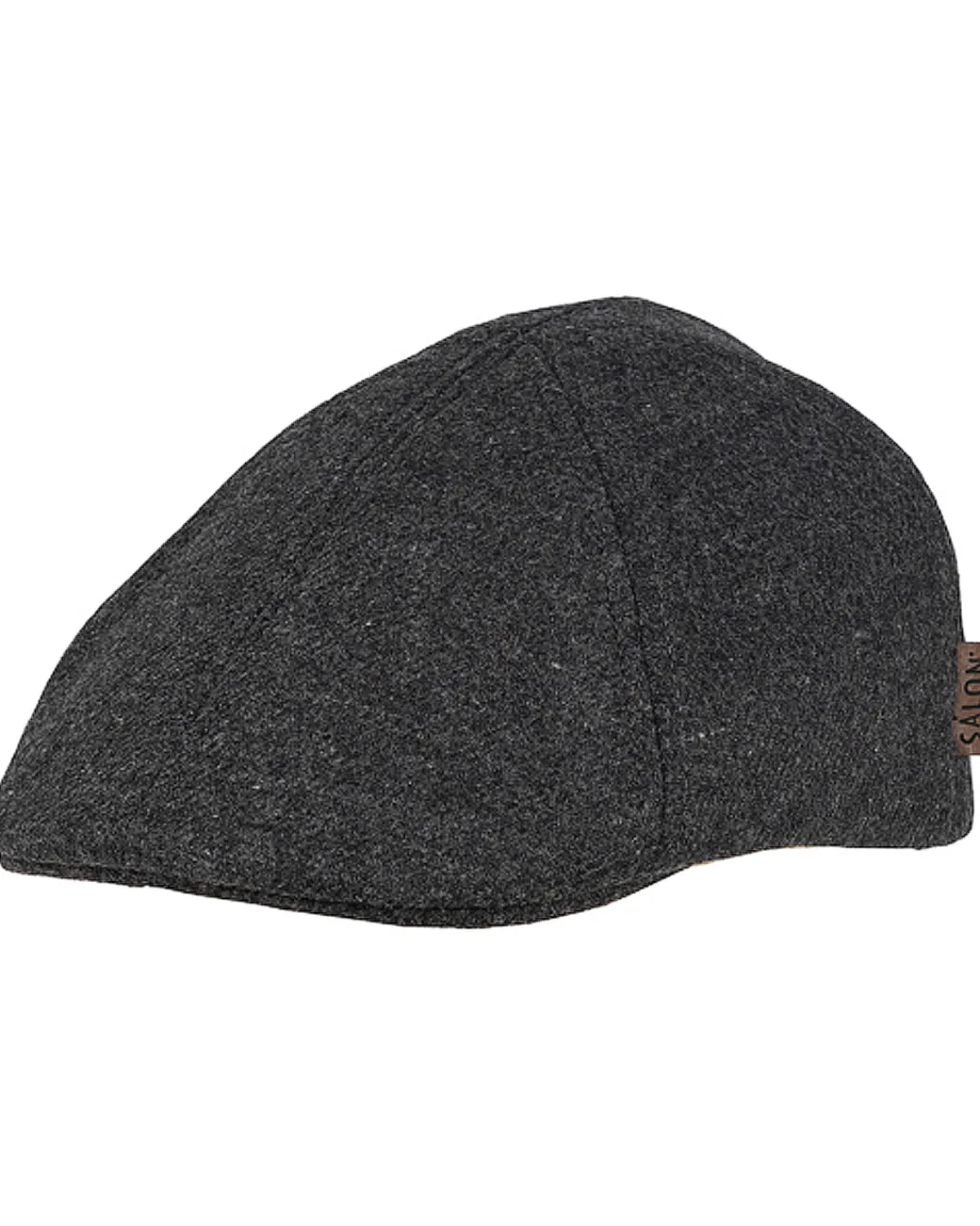 Salon Macon 56 gen merino flat cap - Tummanharmaa New
