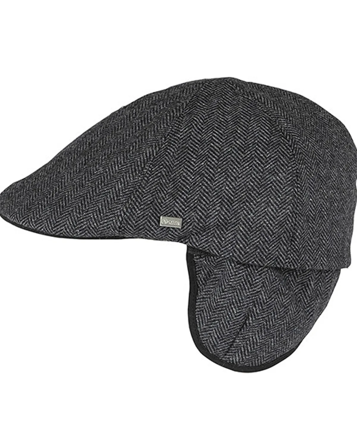 Salon Macon 56 Herringbone flat cap - Harmaa Best