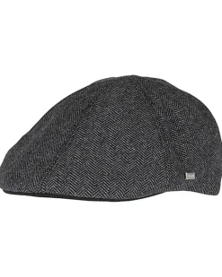 Salon Macon 56 Herringbone flat cap - Harmaa Best