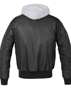 Brandit MA1 hooded bombertakki - /Harmaa Musta