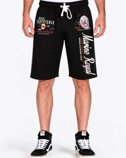 Disturb Clothing Marine Royal collegeshortsit - Musta New