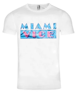 Print Shirt Miami Vice t-paita - Valkoinen Outlet