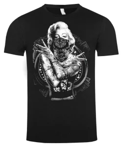 Print Shirt Monroe outlaw t-paita - Musta Clearance