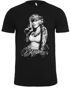 Print Shirt Monroe respect t-paita - Musta New
