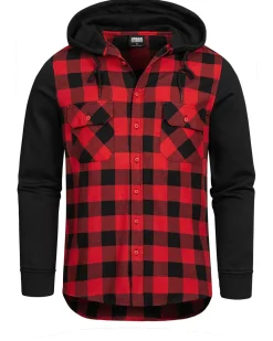 Urban Classics Mountain flanellihuppari - /Punainen Musta Clearance