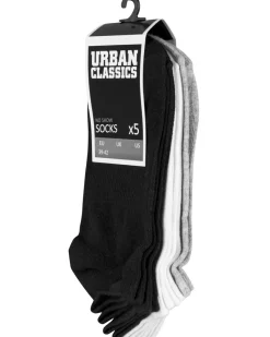 Urban Classics No show sukat 5-pack - Musta/Valkoinen/ Harmaa Hot