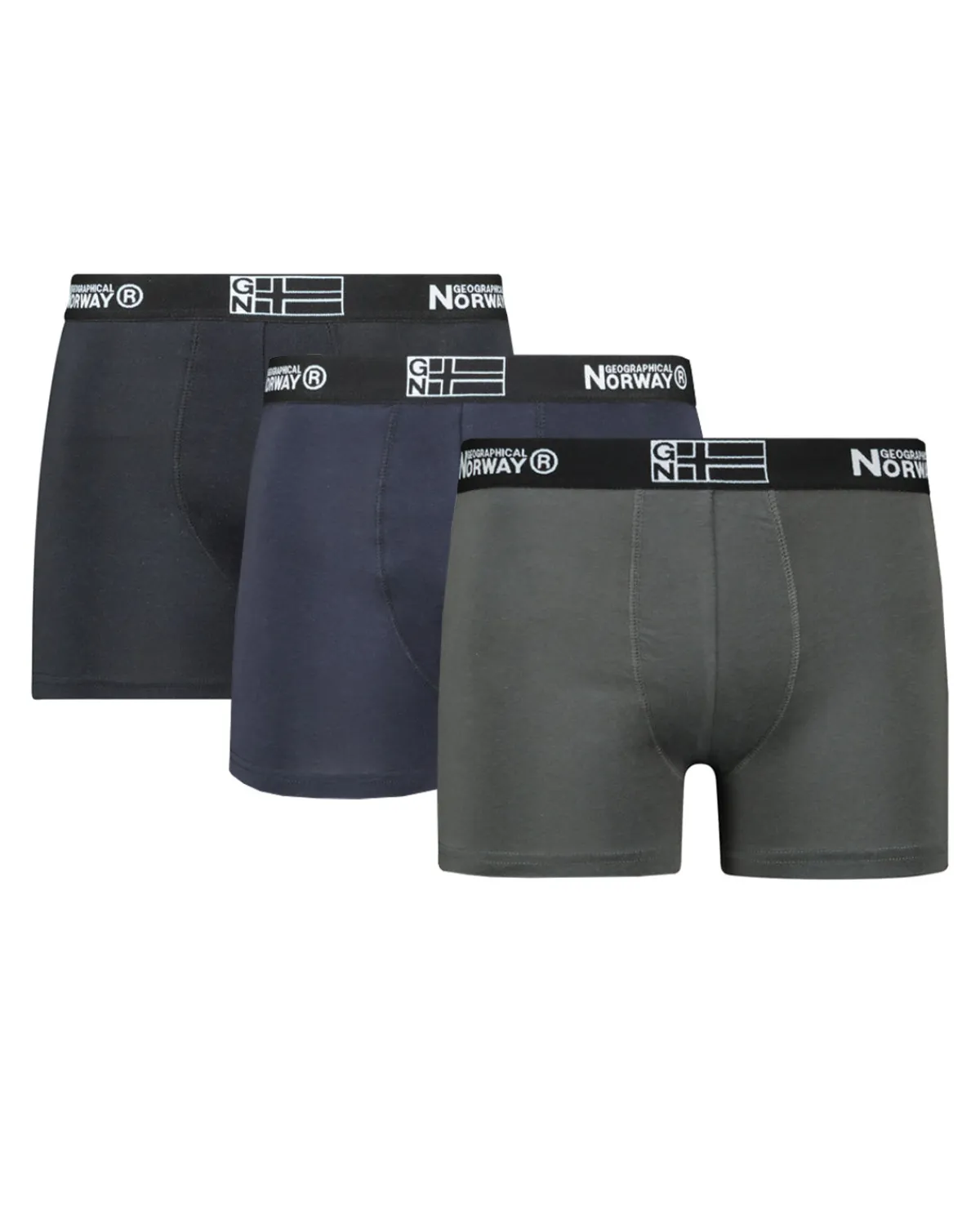 Geographical Norway Orizono bokserit 3-pack - /Sininen/Harmaa Musta Sale