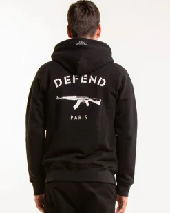 Defend Paris vetoketjuhuppari - Musta Discount