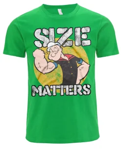 Print Shirt Popeye Size Matters t-paita - Vihreä New