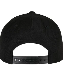FLEXFIT Premium curved snapback - Musta Discount