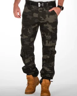 Brandit Pure slim reisitaskuhousut - Tumma camo Clearance