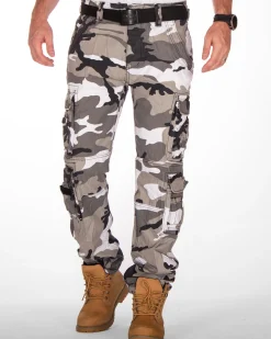 Brandit Pure slim reisitaskuhousut - Valkoinen camo Urban New
