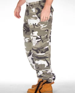 Brandit Pure vintage reisitaskuhousut - Valkoinen Camo Online