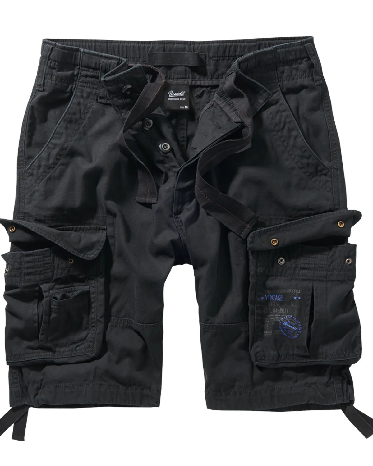 Brandit Pure vintage reisitaskushortsit - Musta Hot