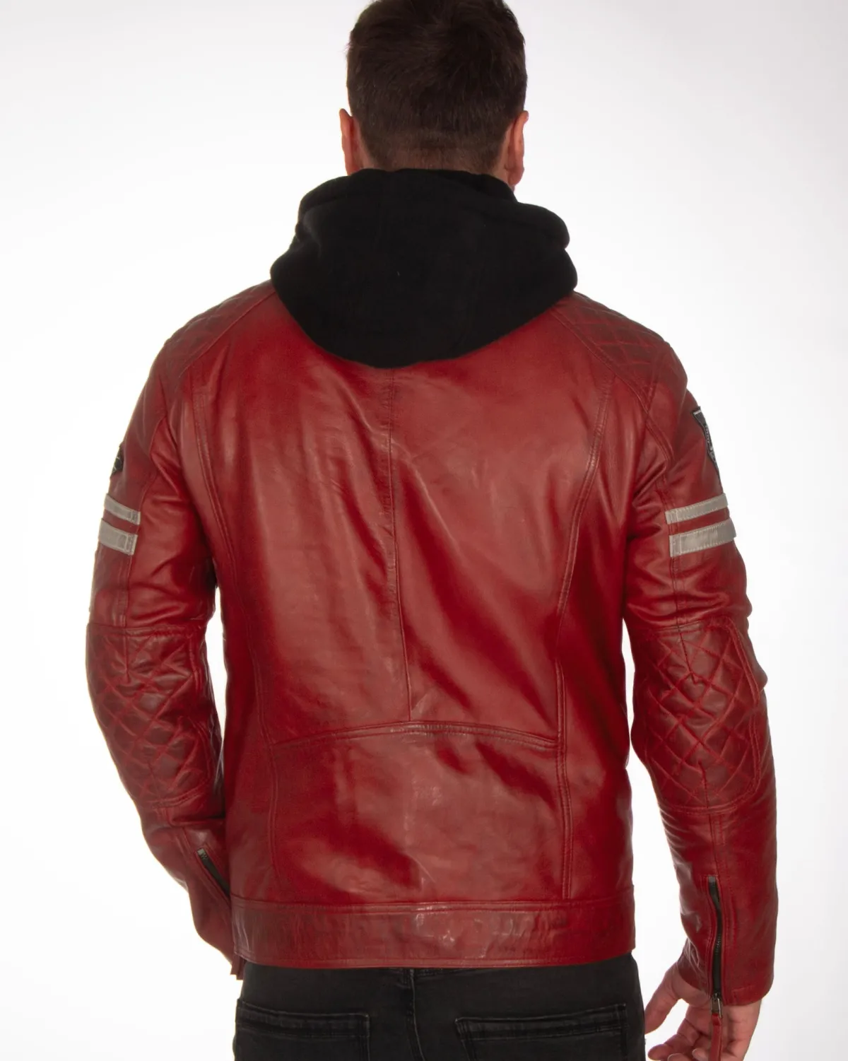 Disturb Clothing Rebel nahkatakki - Punainen New