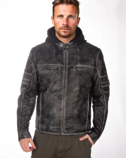 Disturb Clothing Renny nahkatakki - Musta Clearance