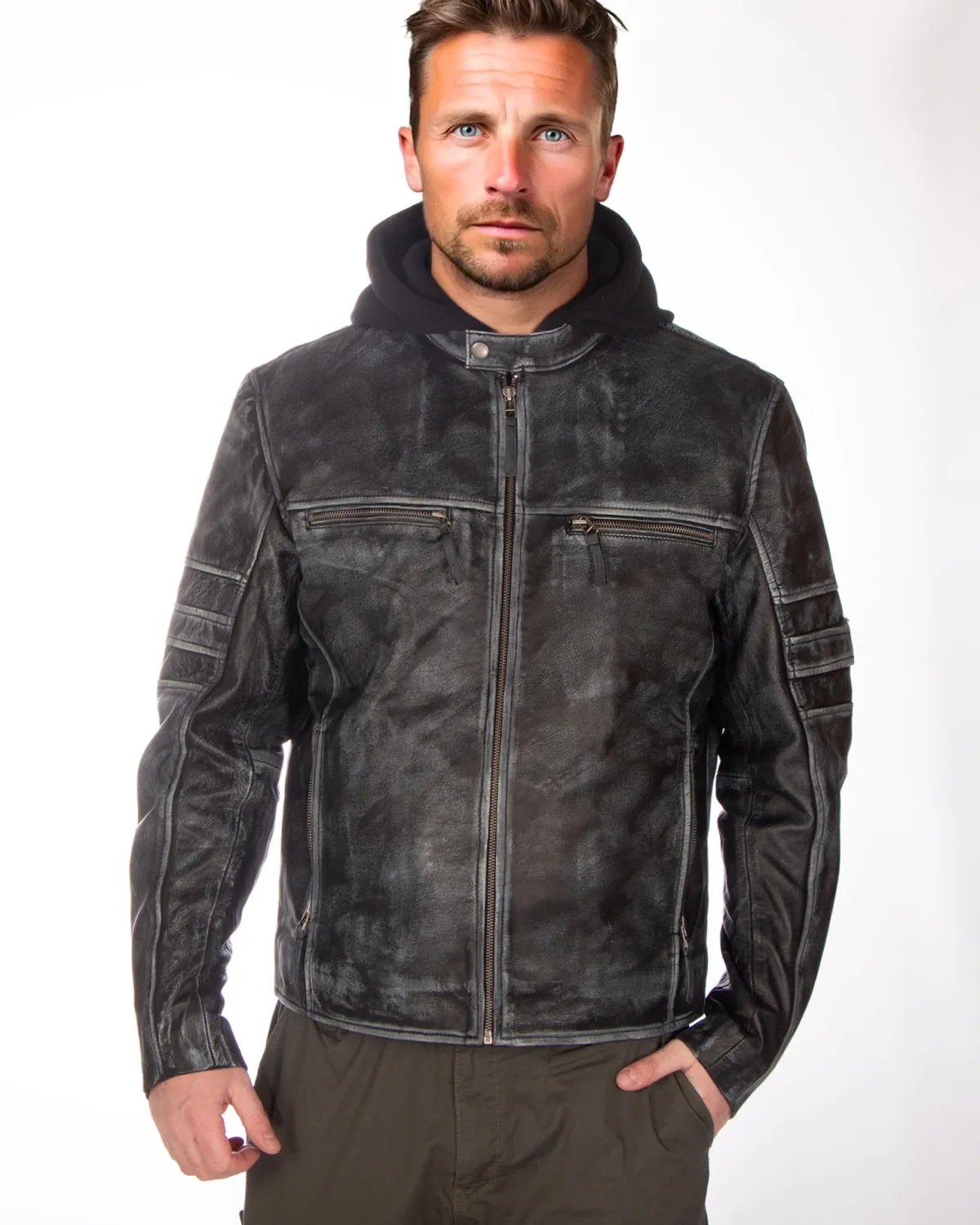 Disturb Clothing Renny nahkatakki - Musta Clearance
