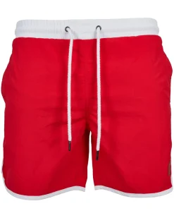 Urban Classics Retro uimashortsit - /Valkoinen Punainen Hot
