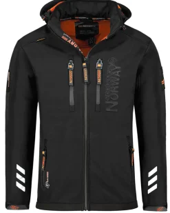 Geographical Norway Richywood softshell-takki - Musta/Oranssi Best