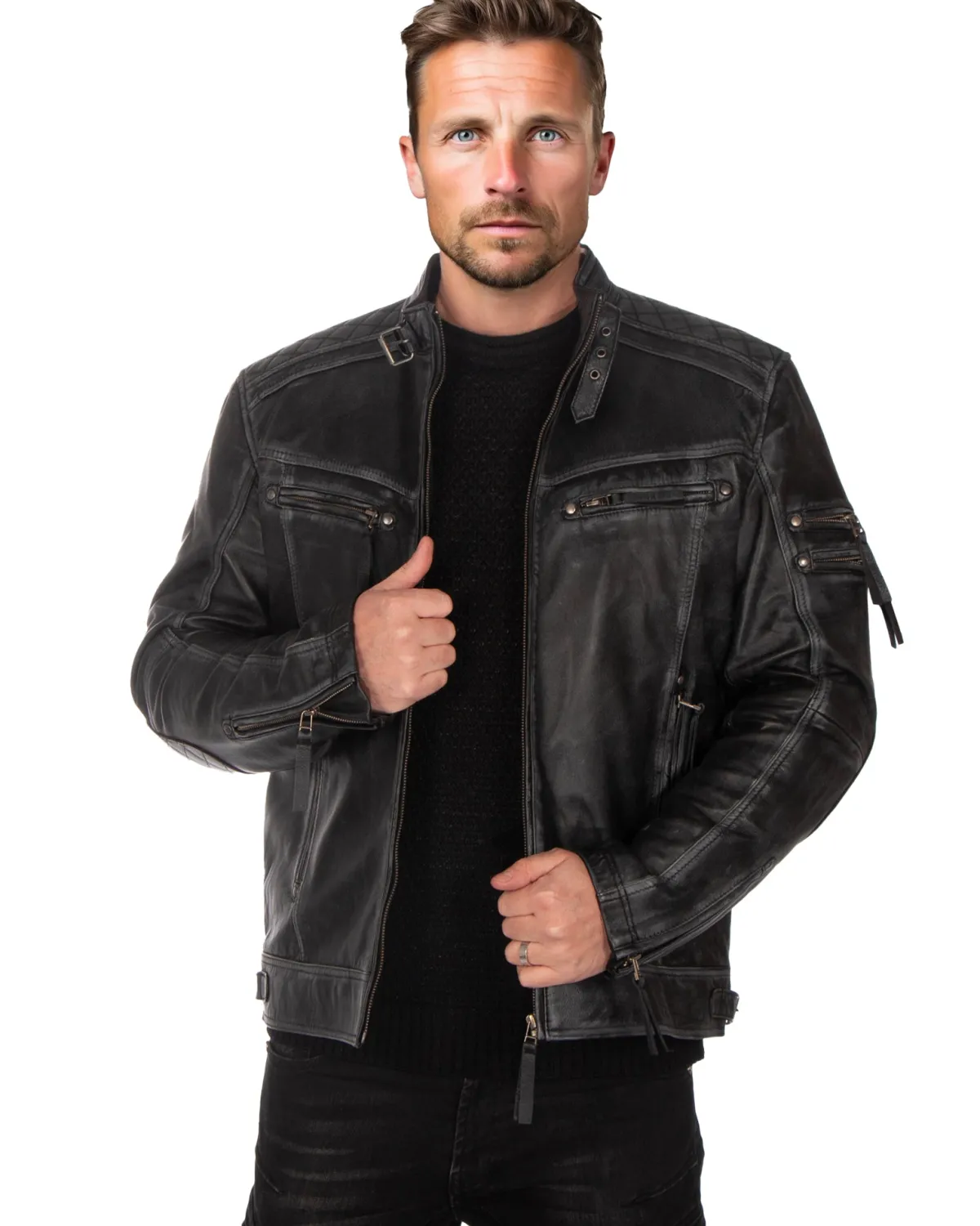 Disturb Clothing Rivian nahkatakki - Musta New