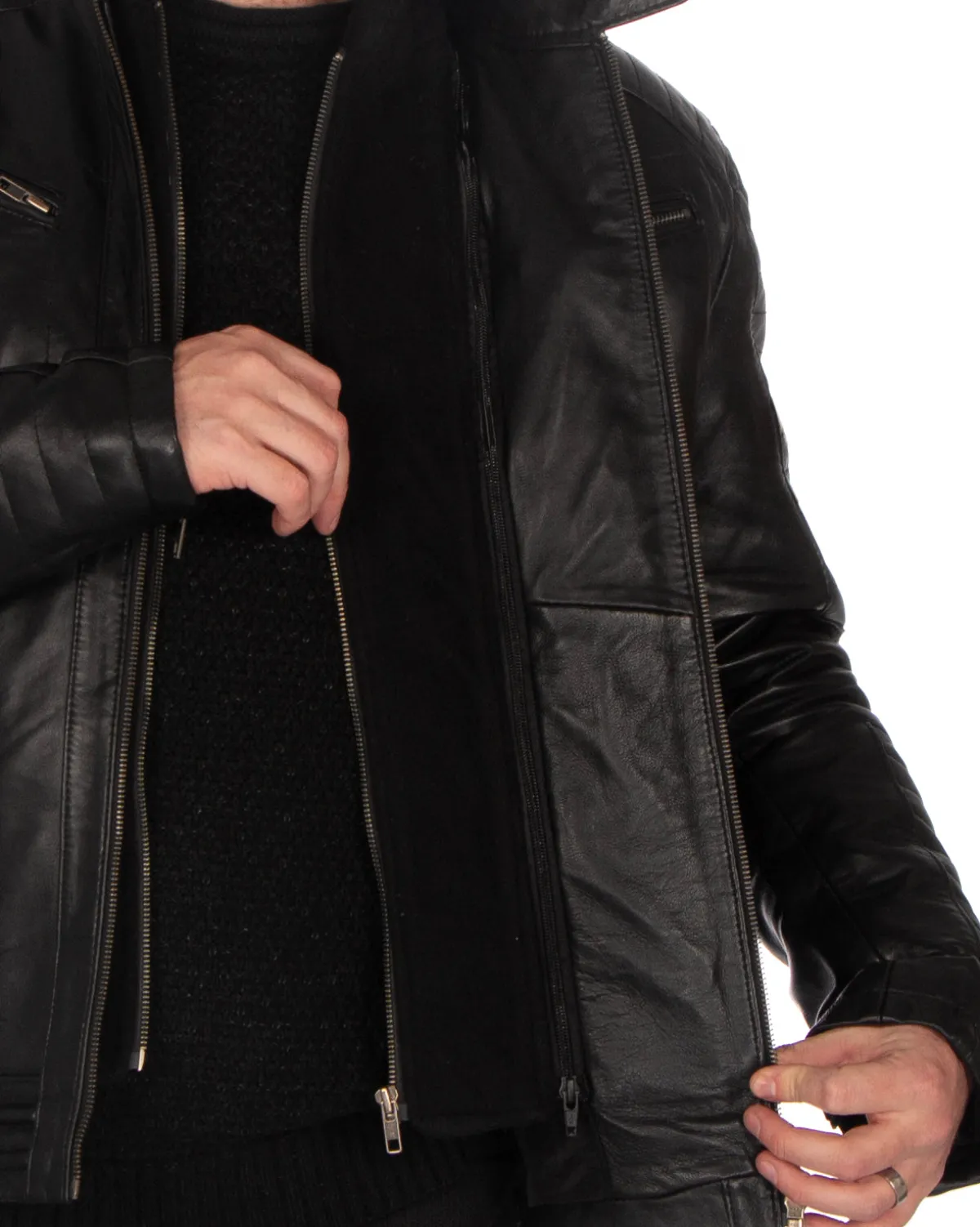 Disturb Clothing Road Star nahkatakki - Musta Hot