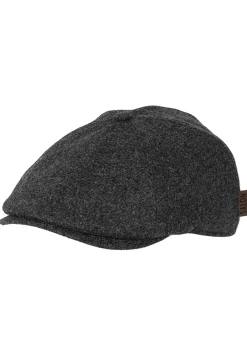 Salon Rocky Gen merino flat cap - Tummanharmaa Best