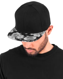 FLEXFIT Roses snapback - Musta/ Harmaa Discount