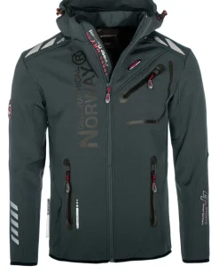 Geographical Norway Royaute softshell-takki - /Musta Tummanharmaa Best