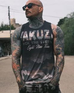 Yakuza Ink Silent Mesh hihaton - Musta Discount