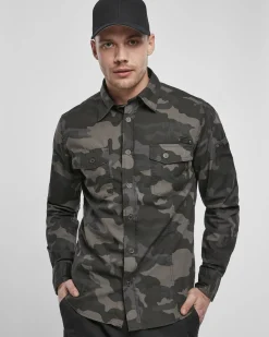 Brandit Slim worker kauluspaita - Tumma Camo Outlet