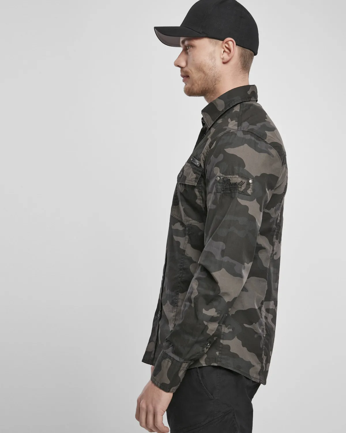 Brandit Slim worker kauluspaita - Tumma Camo Outlet