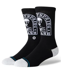 Stance Smashed Crew sukat - Musta Online