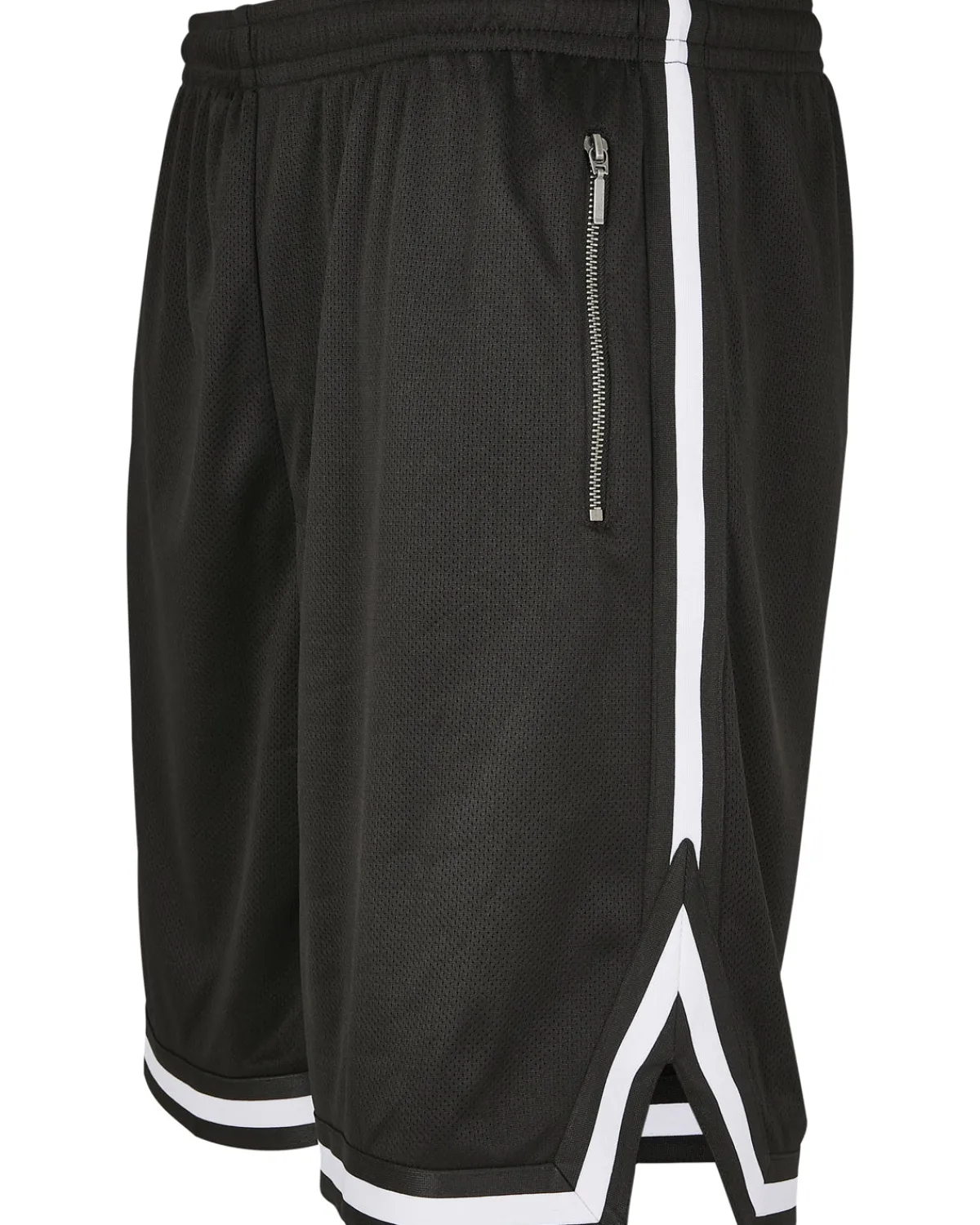 Urban Classics Stripe mesh shortsit - Musta/Valkoinen New