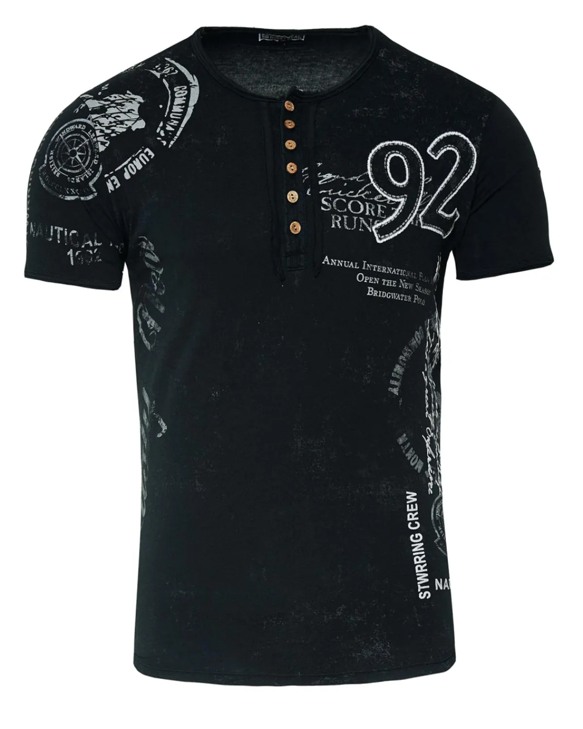 Rusty Neal Stwrring crew t-paita - Musta Outlet