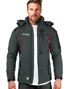 Geographical Norway Tambour-Taco softshelltakki - Tummanharmaa Clearance