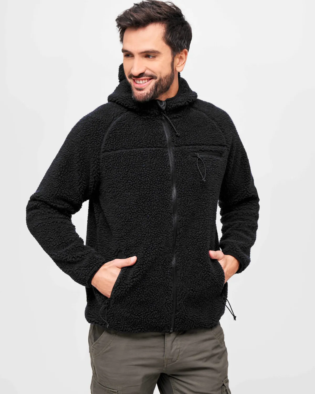 Brandit Teddyfleece Worker takki - Musta Discount