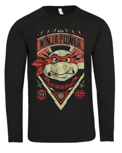 Print Shirt TMNT Ninja Power pitkähihainen - Musta Hot