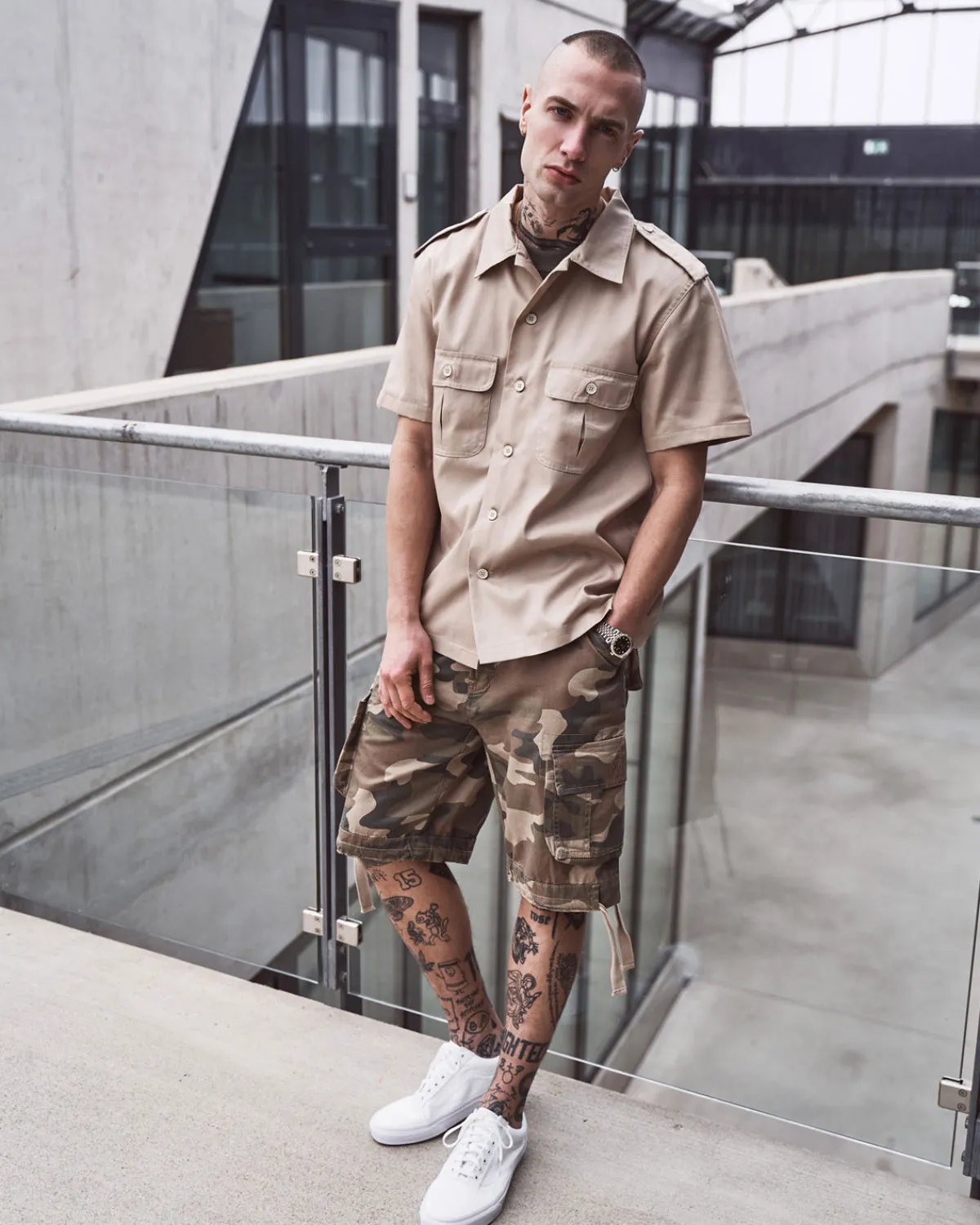 Brandit Urban legend reisitaskushortsit - Beige camo Clearance