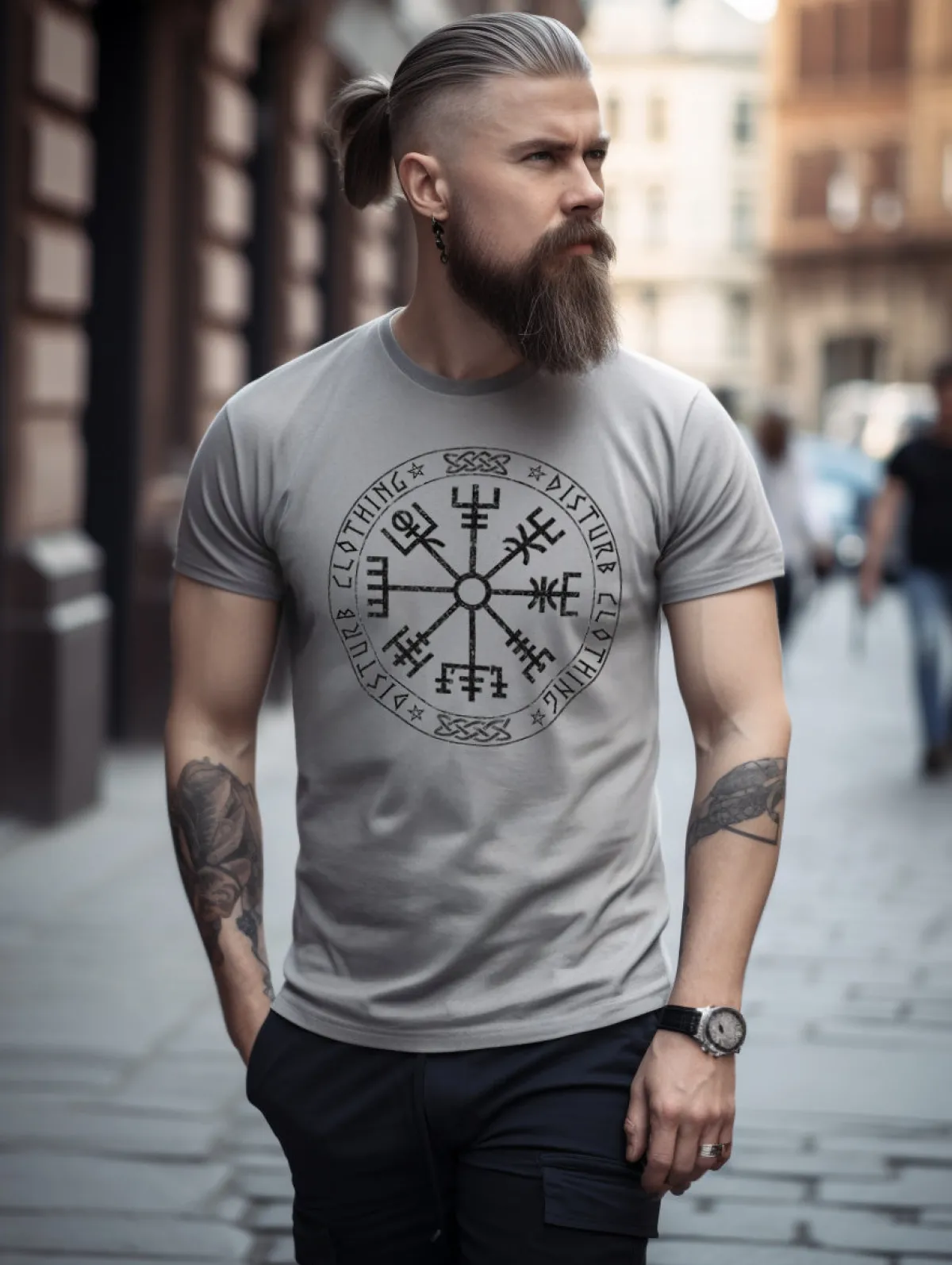Disturb Clothing Viking Compass t-paita New