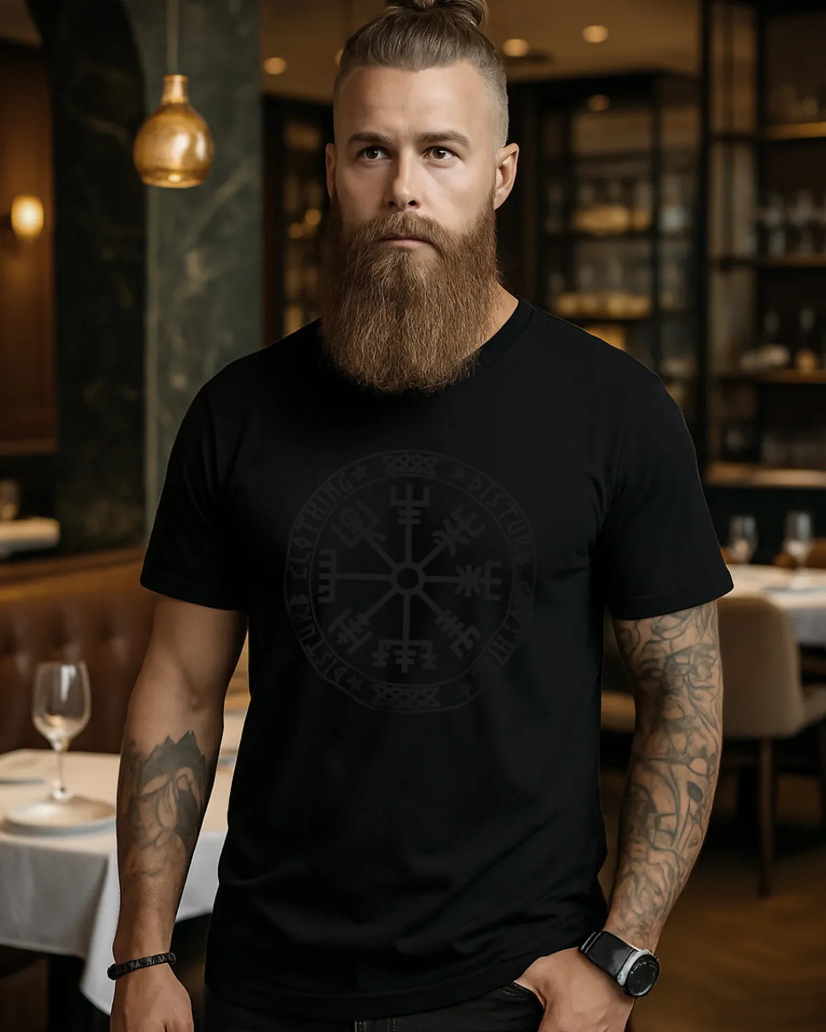 Disturb Clothing Viking Compass t-paita New