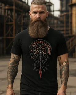 Disturb Clothing Viking Star t-paita - Musta Sale