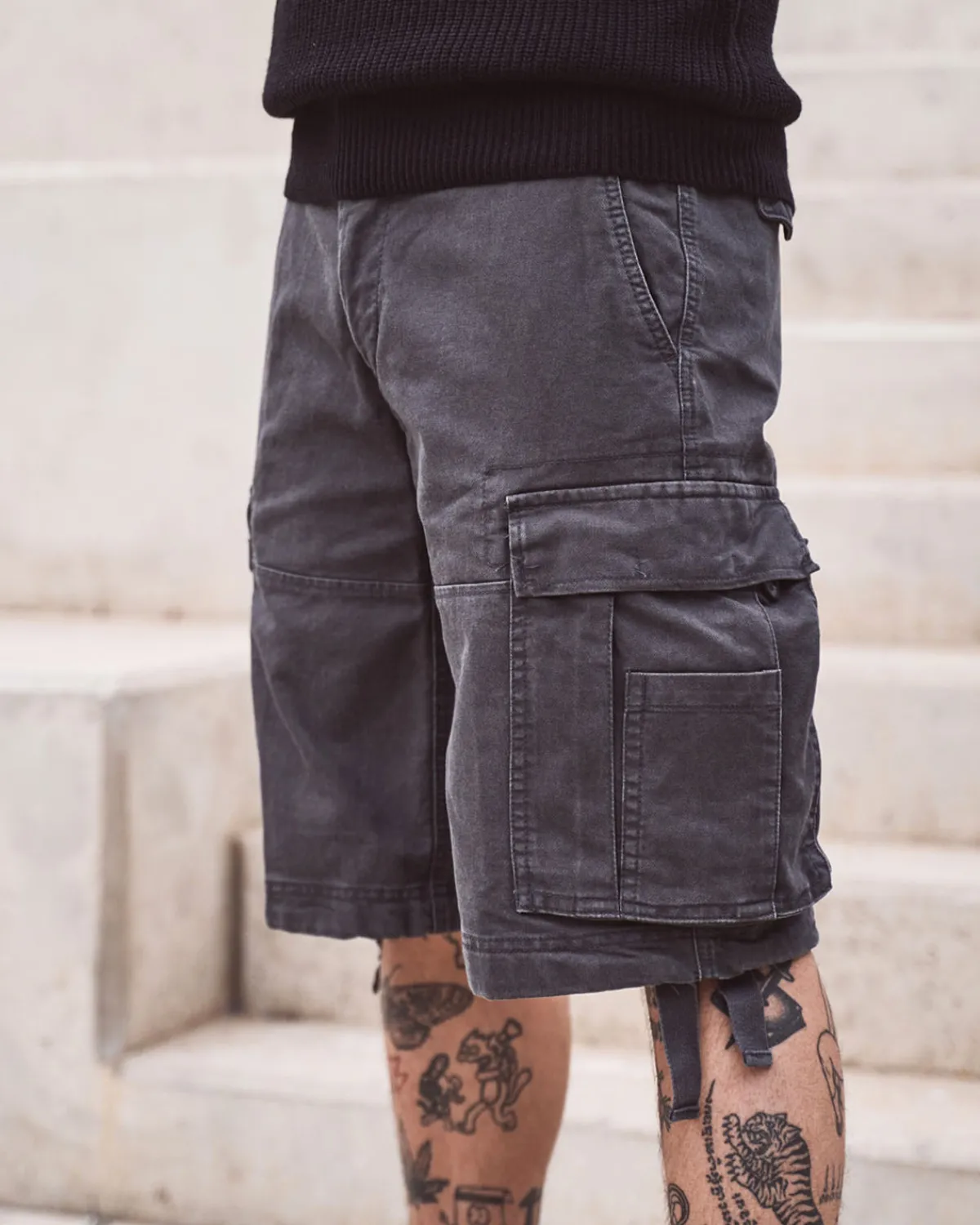 Brandit Vintage reisitaskushortsit - Tumman Harmaa Discount