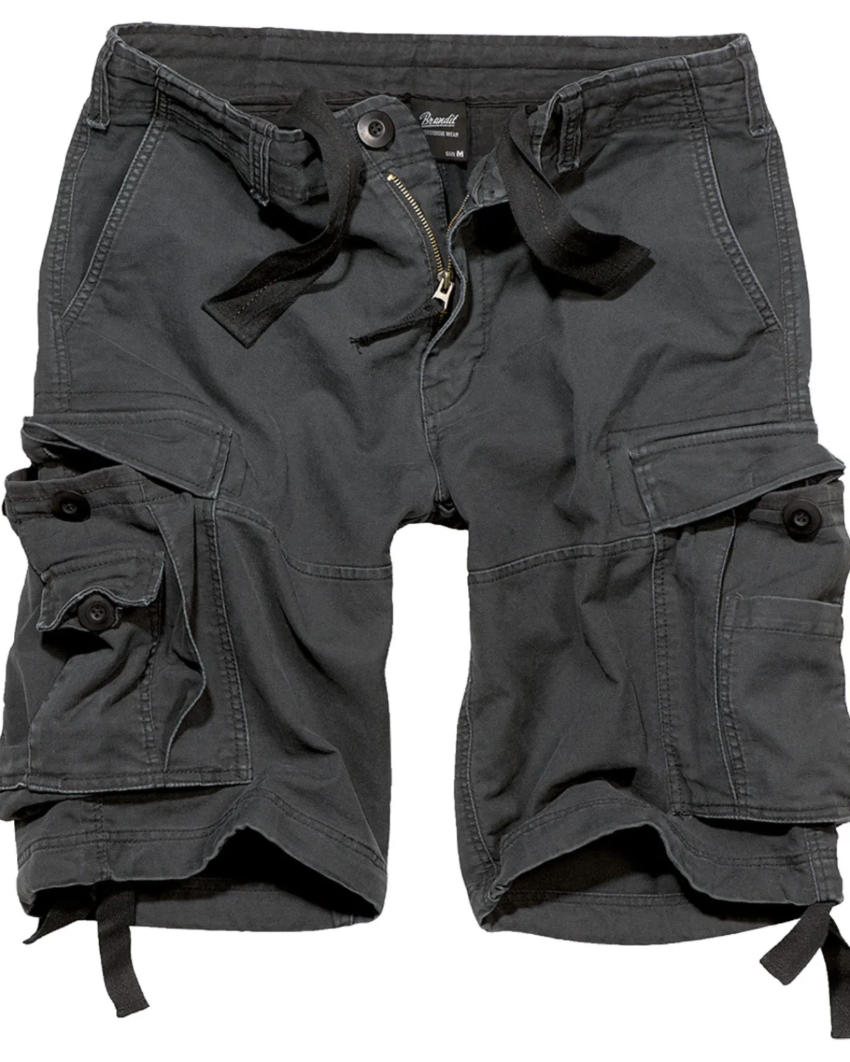 Brandit Vintage reisitaskushortsit - Musta Clearance