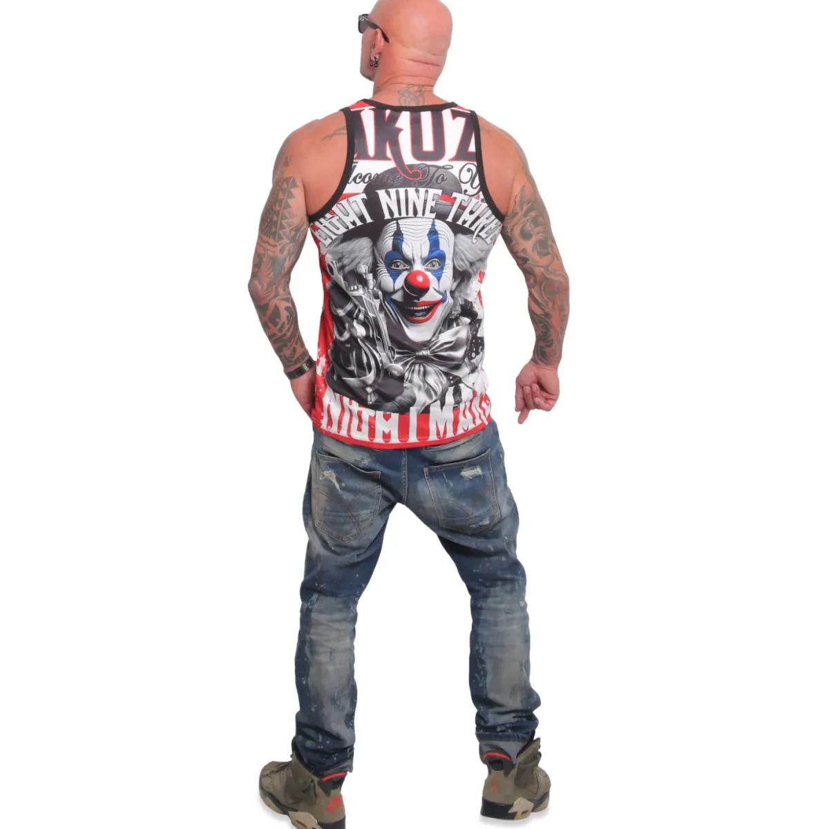 Yakuza Ink Welcome Mesh hihaton - Valkoinen Sale